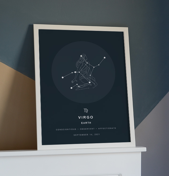 Poster astrologico "Vergine"