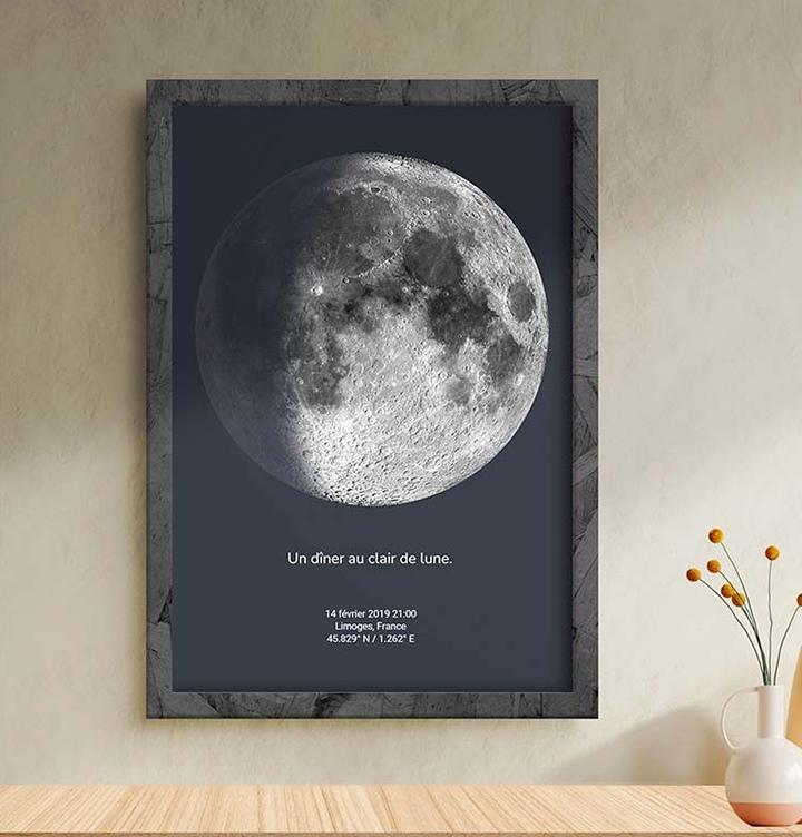 Personalized Moon Phases Poster, Moon Couple Gifts - Revellia