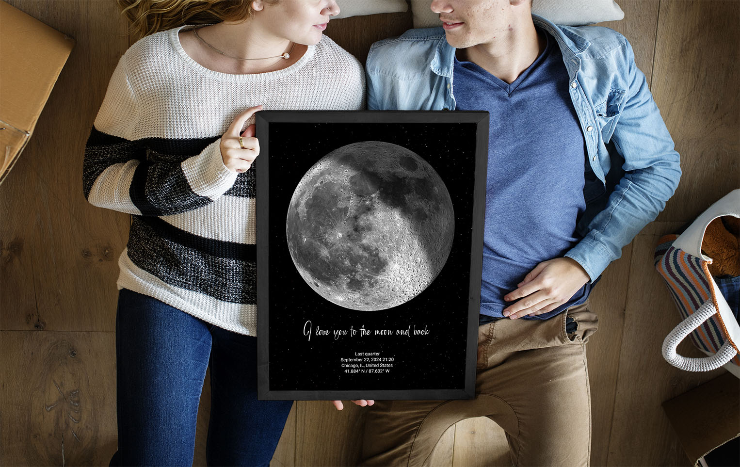 I love you to the moon and back poster